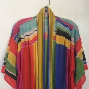 Vintage 1980’s Sheer Technicolor Robe